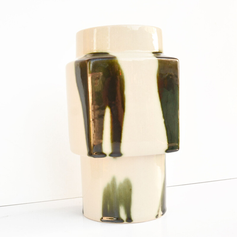 Vintage organic ceramic vase by Ditmar Urbach, Czechoslovakia 1980