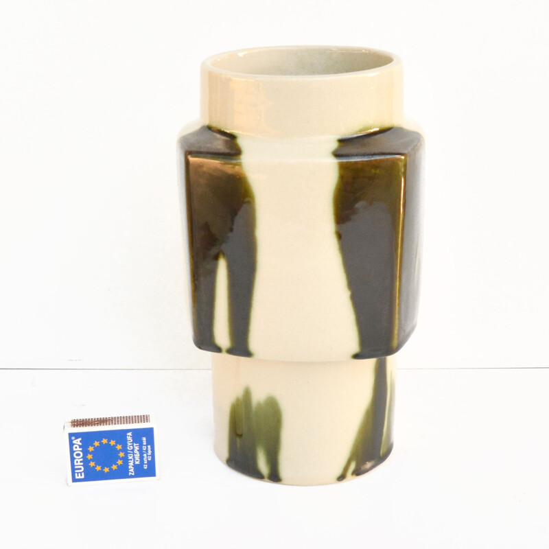 Vintage vaso de cerâmica orgânica por Ditmar Urbach, Checoslováquia 1980