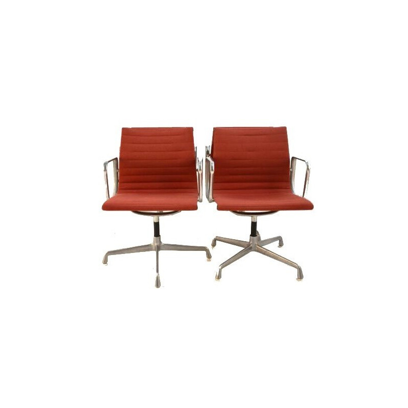 Mid century pair of swivel "EA 107" office chairs, Charles & Ray EAMES - 1960s