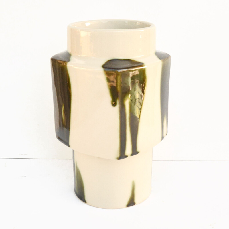 Vintage organic ceramic vase by Ditmar Urbach, Czechoslovakia 1980