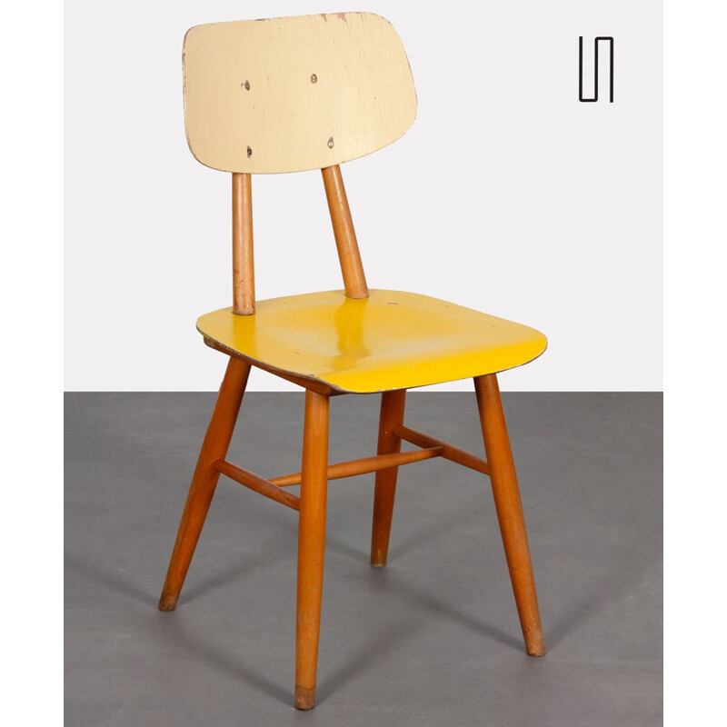 Vintage yellow chair for Ton, 1960