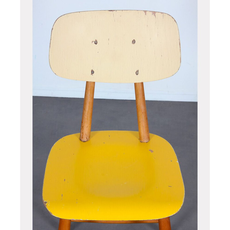 Vintage yellow chair for Ton, 1960