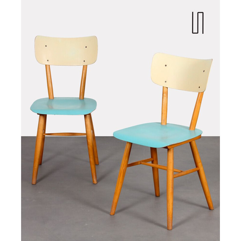 Pair of vintage chairs for Ton, 1960