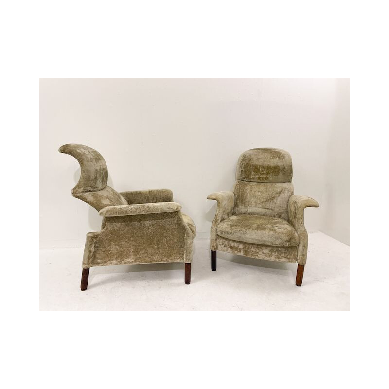 Paar vintage "Sanluca" fauteuils van Fratelli Achille en Pier Giacomo Castiglioni, Italië 1960