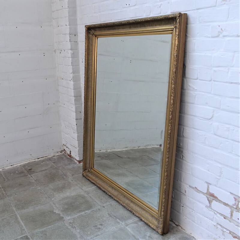 Vintage gilded and wooden mirror, France