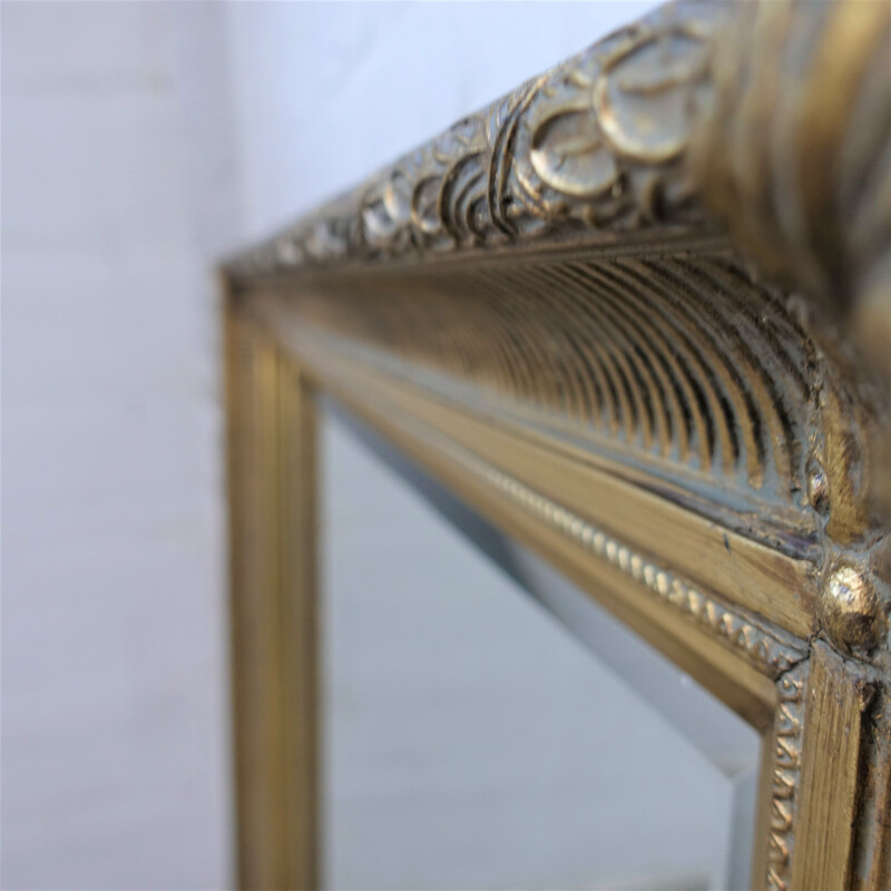 Miroir vintage doré et en bois, France