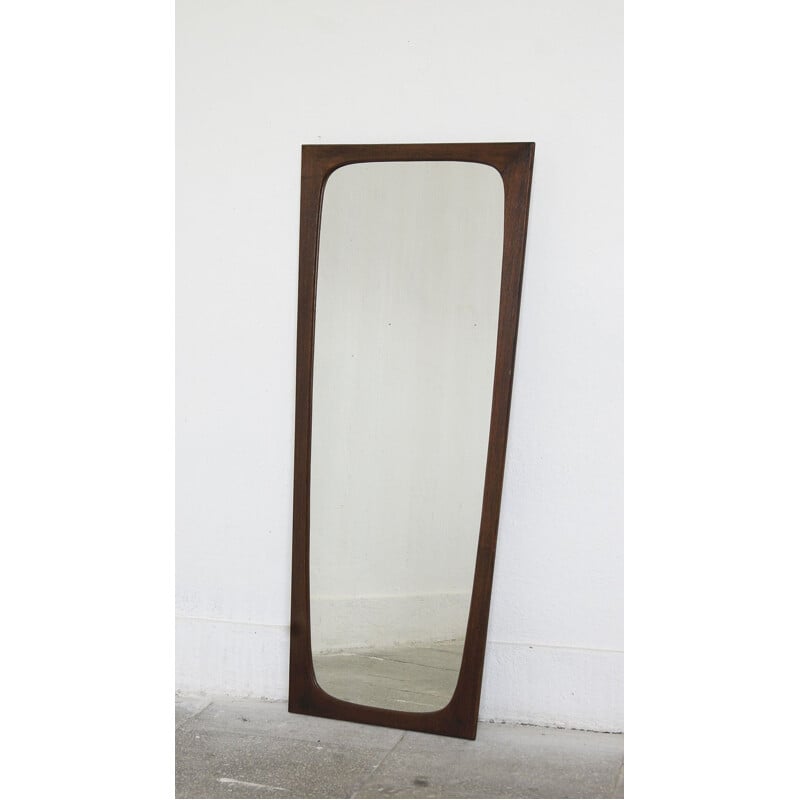 Miroir vintage en teck, Danemark 1960