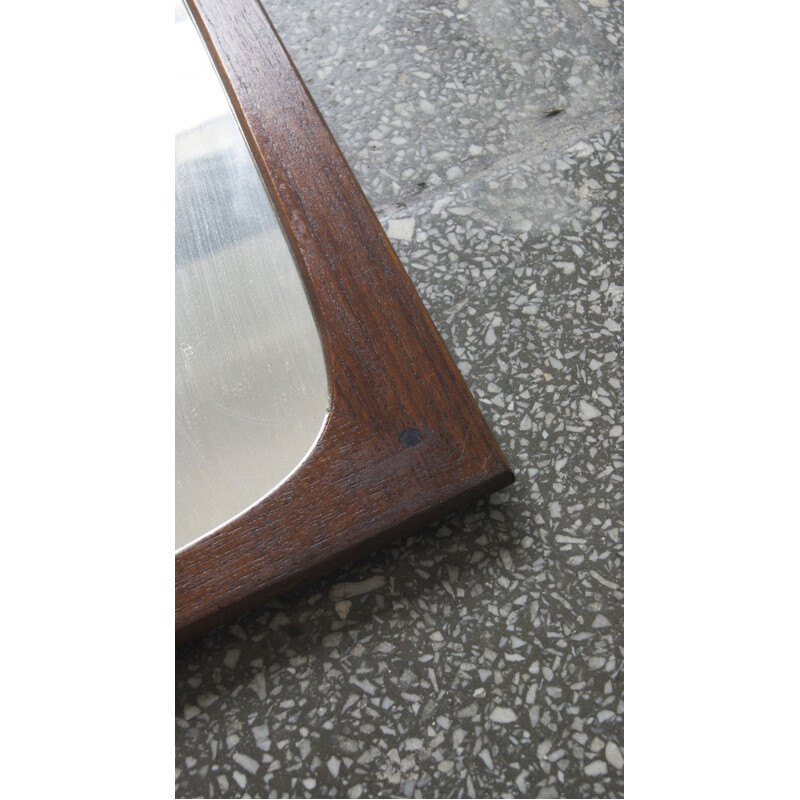 Vintage teak mirror, Denmark 1960s