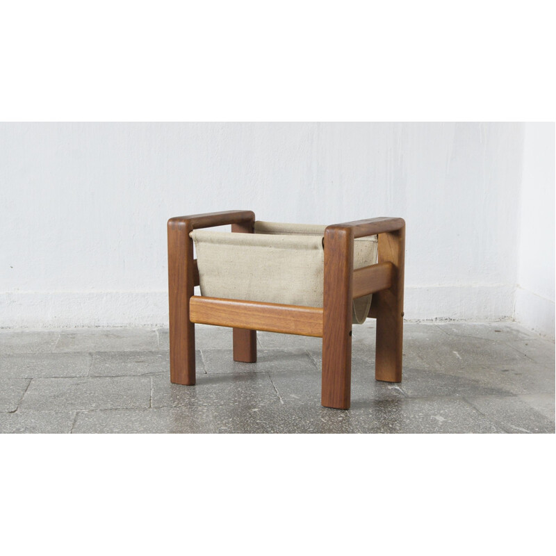 Mid-century Danish teak magazine rack by Salling Stolefabrik