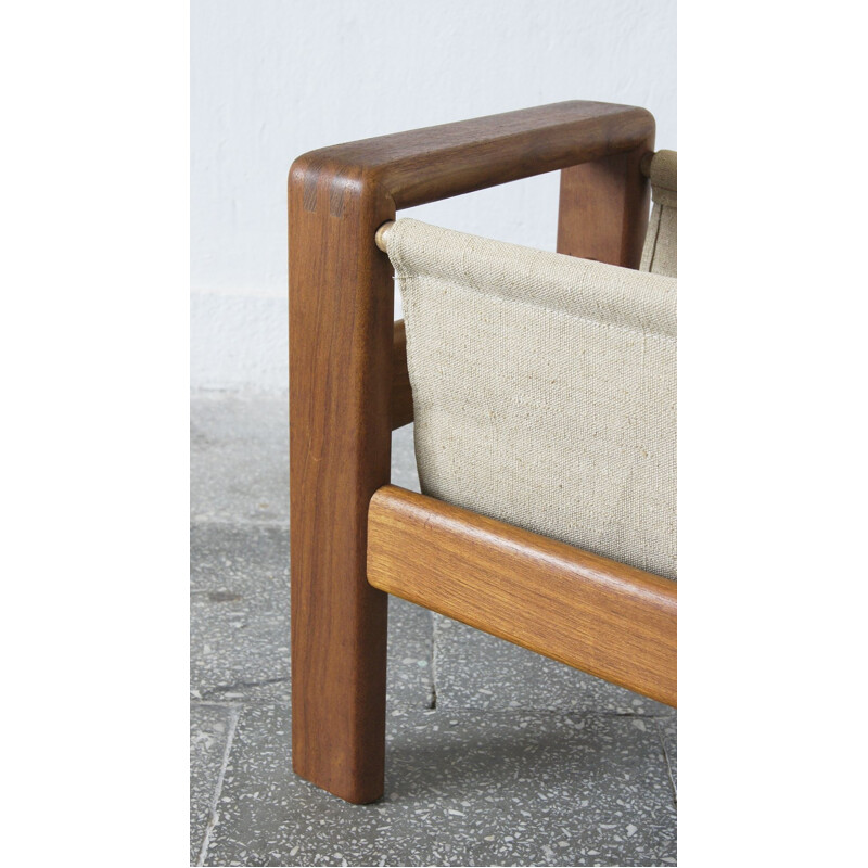 Mid-century Danish teak magazine rack by Salling Stolefabrik