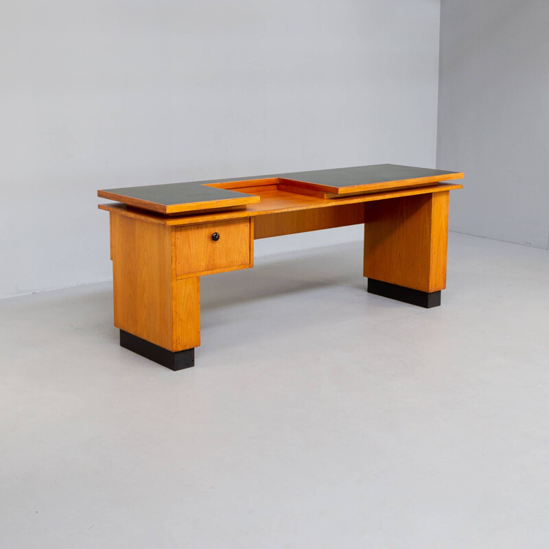 Vintage oak desk by Gebr Verhouden for Philips, 1960