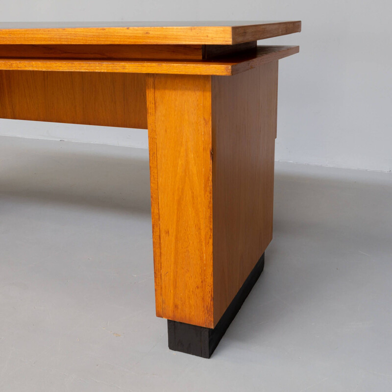 Vintage oak desk by Gebr Verhouden for Philips, 1960