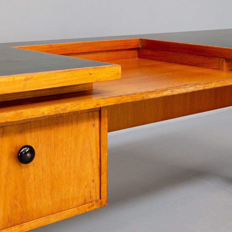 Vintage oak desk by Gebr Verhouden for Philips, 1960