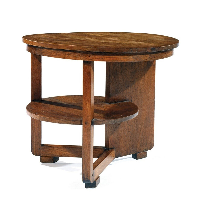 Big oak moderniste side table - 1930s