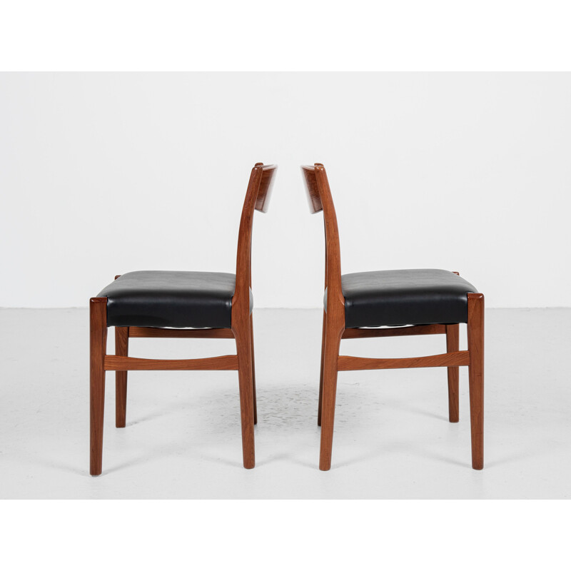 Set of 4 mid century Danish dining chairs in teak by Glyngøre Stolefabrik, 1960s