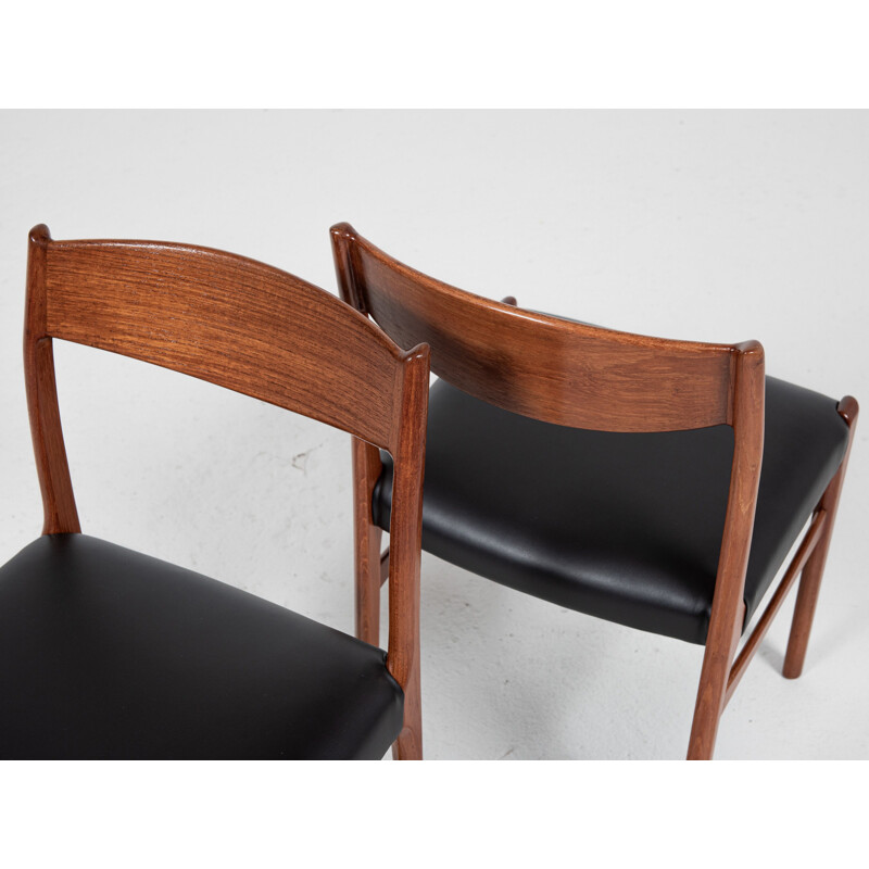 Ensemble de 4 chaises danoises vintage en teck de Glyngøre Stolefabrik, 1960