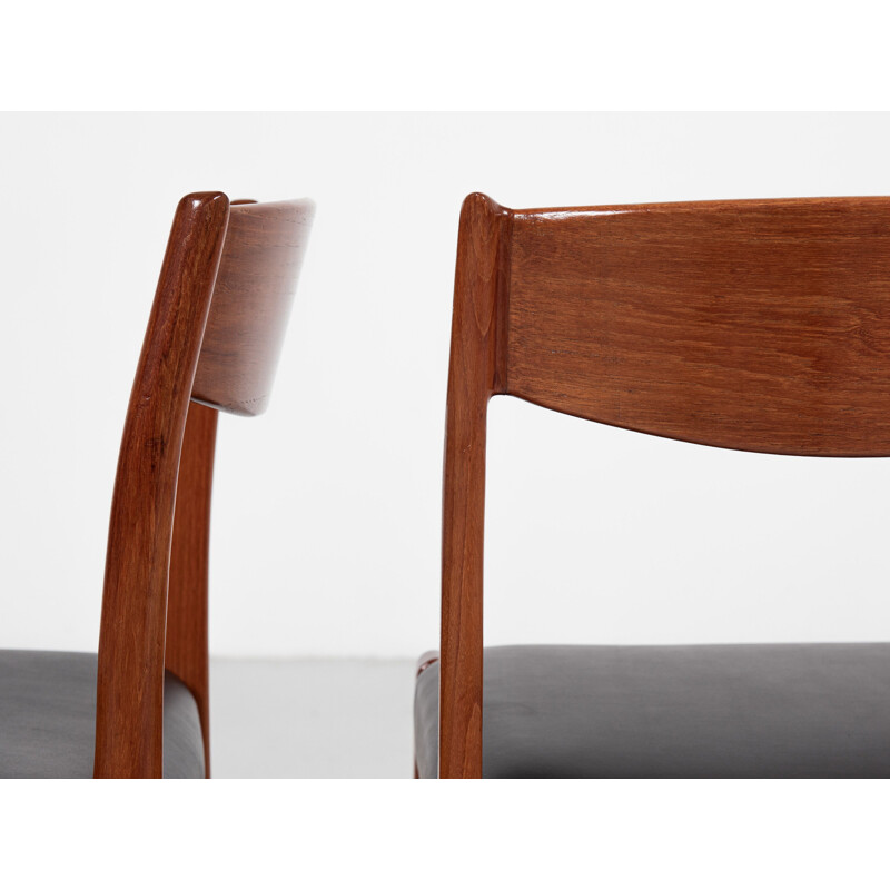 Set of 4 mid century Danish dining chairs in teak by Glyngøre Stolefabrik, 1960s