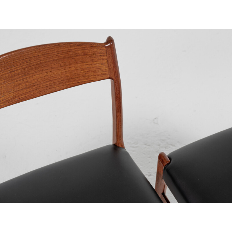 Set of 4 mid century Danish dining chairs in teak by Glyngøre Stolefabrik, 1960s