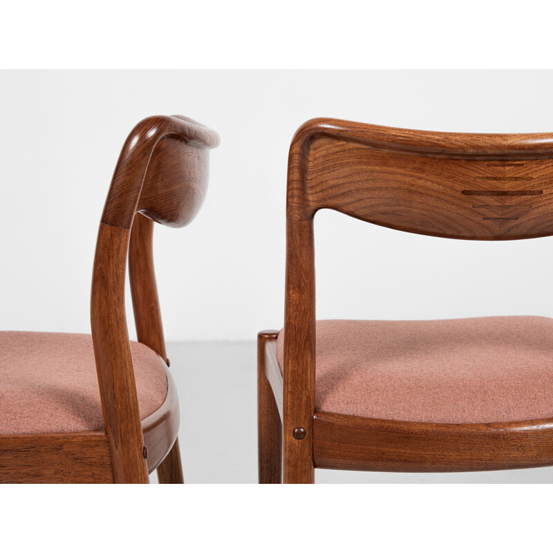 Set van 6 vintage Deense teakhouten stoelen van Johannes Andersen voor Uldum, 1960