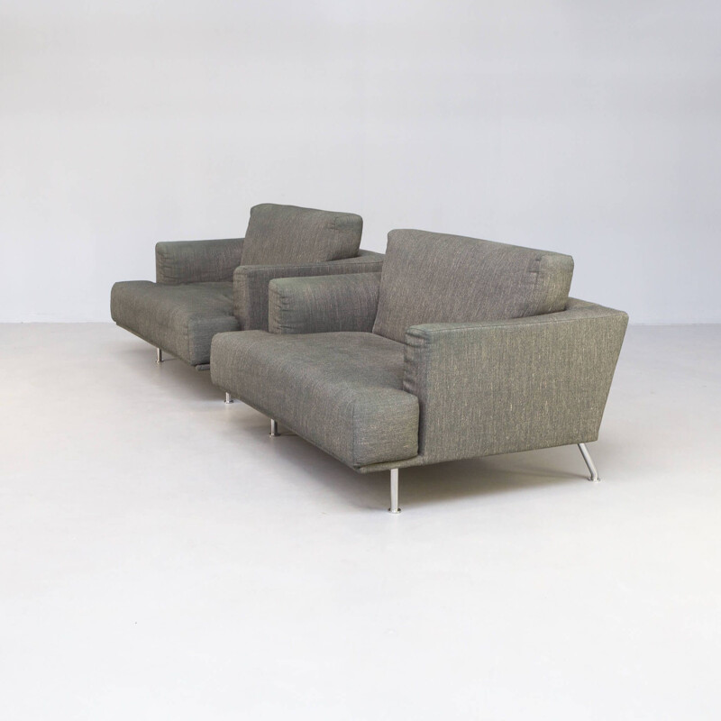 Pair of vintage "nest" armchairs by Piero Lissoni for Cassina