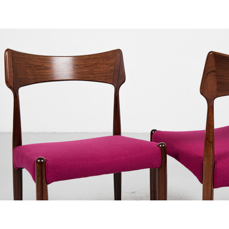 Set di 4 sedie vintage in palissandro danese di Bernhard Pedersen