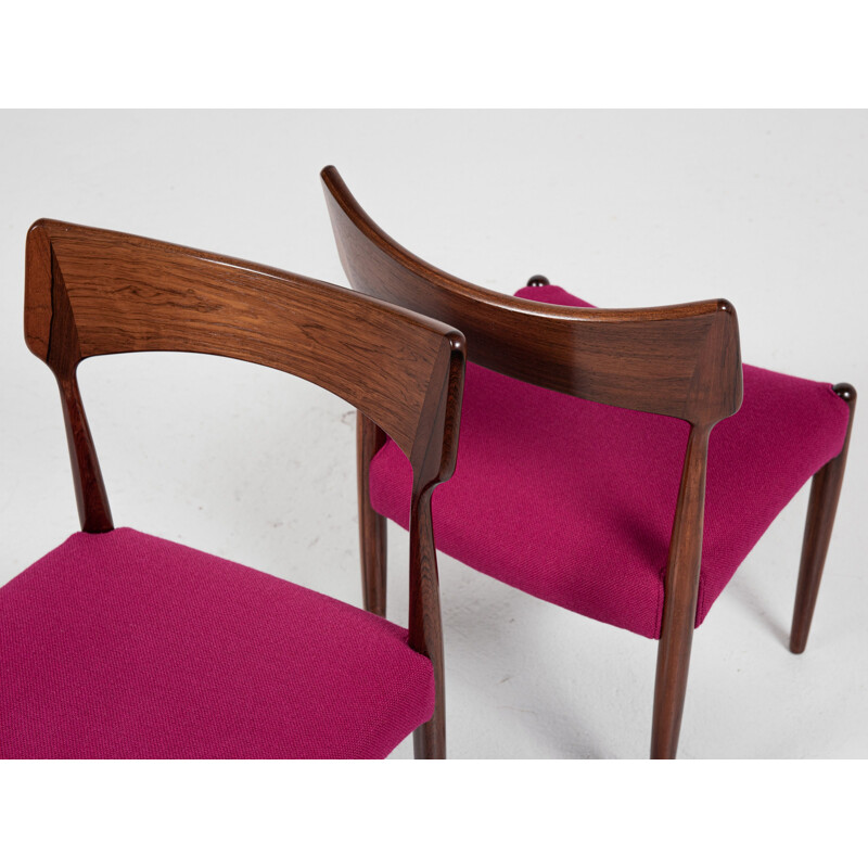 Set of 4 mid century Danish chairs in rosewood by Bernhard Pedersen & Søn, 1960s