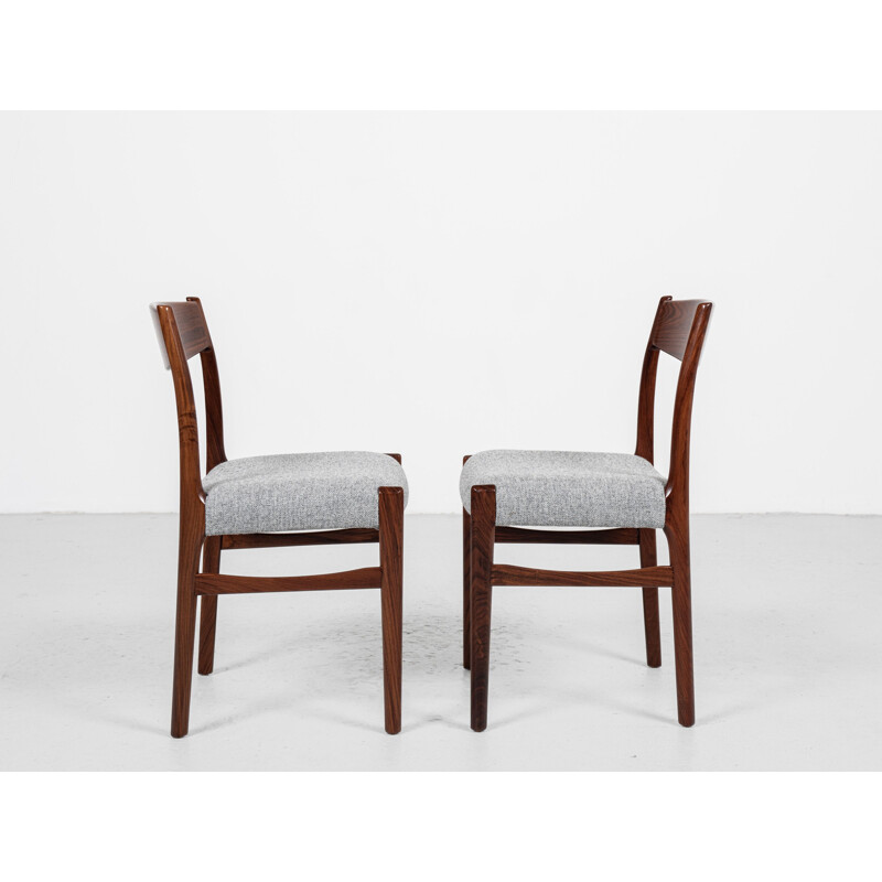 Set of 6 mid century Danish dining chairs in rosewood by Glyngøre Stolefabrik, 1960s