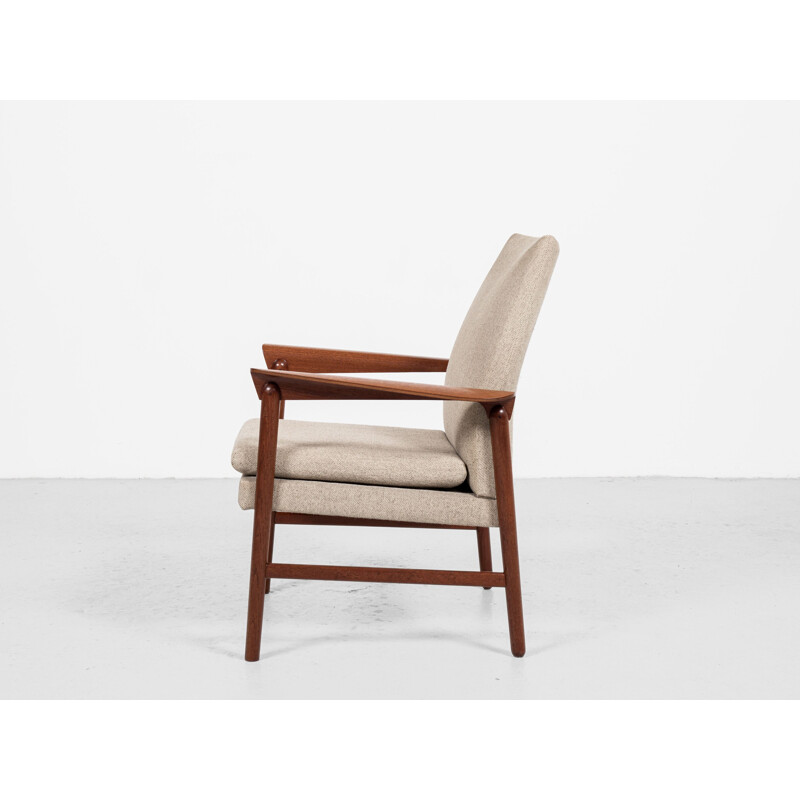 Poltrona danese vintage in teak di Finn Juhl per Fritz Hansen, 1960