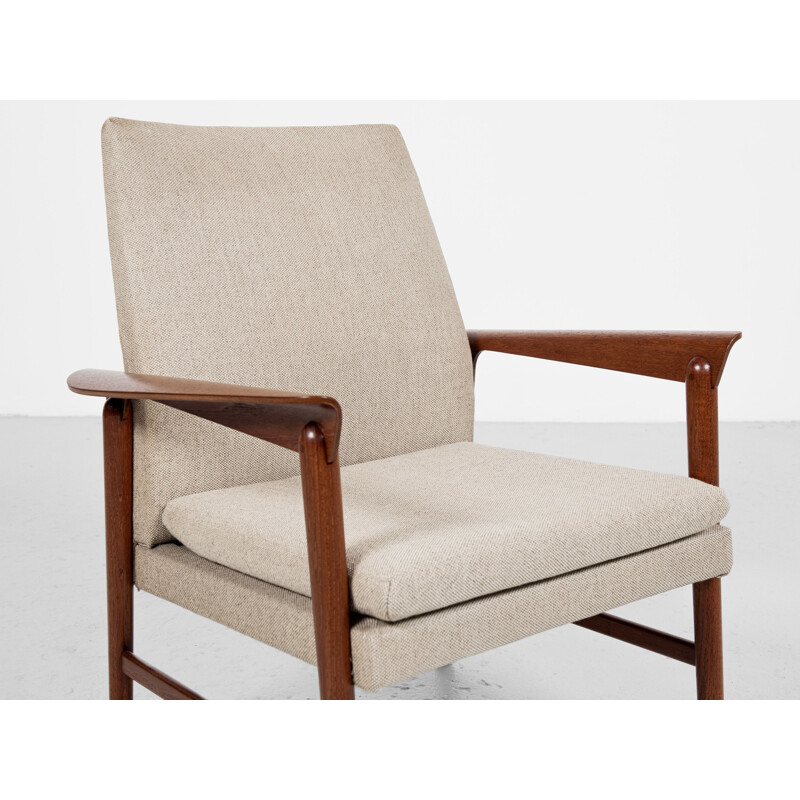 Poltrona danese vintage in teak di Finn Juhl per Fritz Hansen, 1960