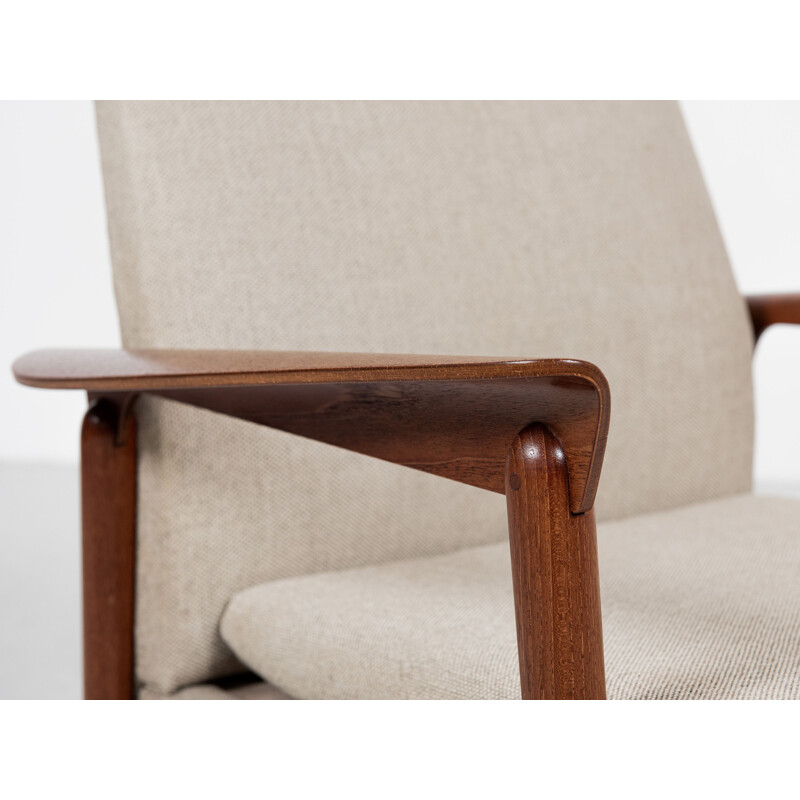 Mid century Danish armchair in teak by Finn Juhl for Fritz Hansen, 1960s