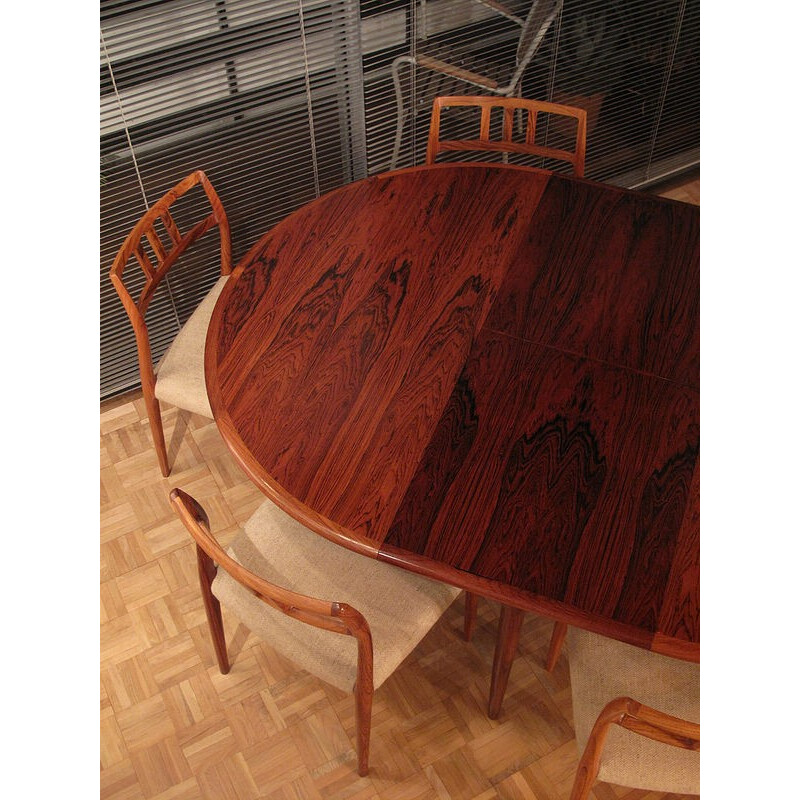 Table à repas en palissandre "Model 15"J.L Moller Mobelfabrik, Niels MOLLER - 1960