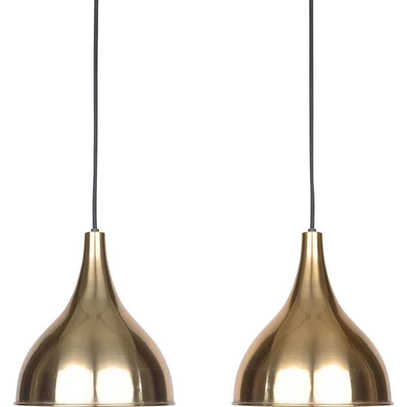 Pair of Danish vintage pendant lamps Silhuet by Jo Hammerborg for Fog og Morup, 1970s