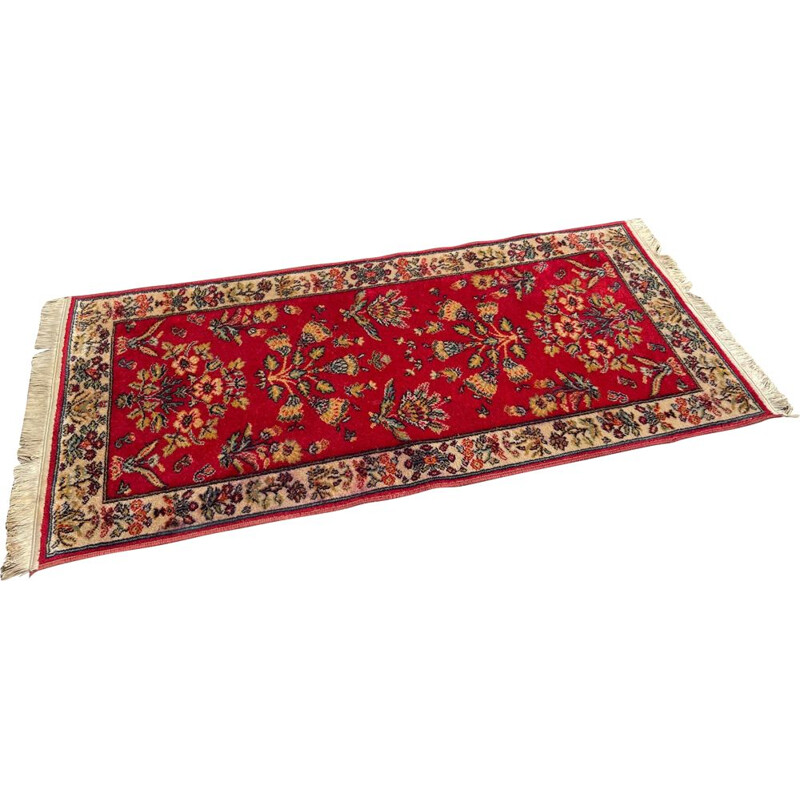 tapis persan vintage - laine rouge
