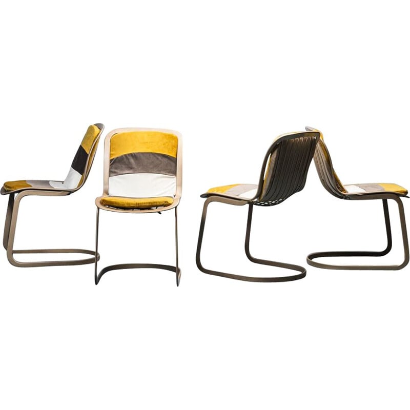 Ensemble de 4 chaises vintage par Gastone Rinaldi pour Rima, 1970
