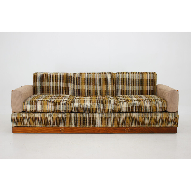 Vintage three seater sofa by Drevotvar, Czechoslovakia 1970s