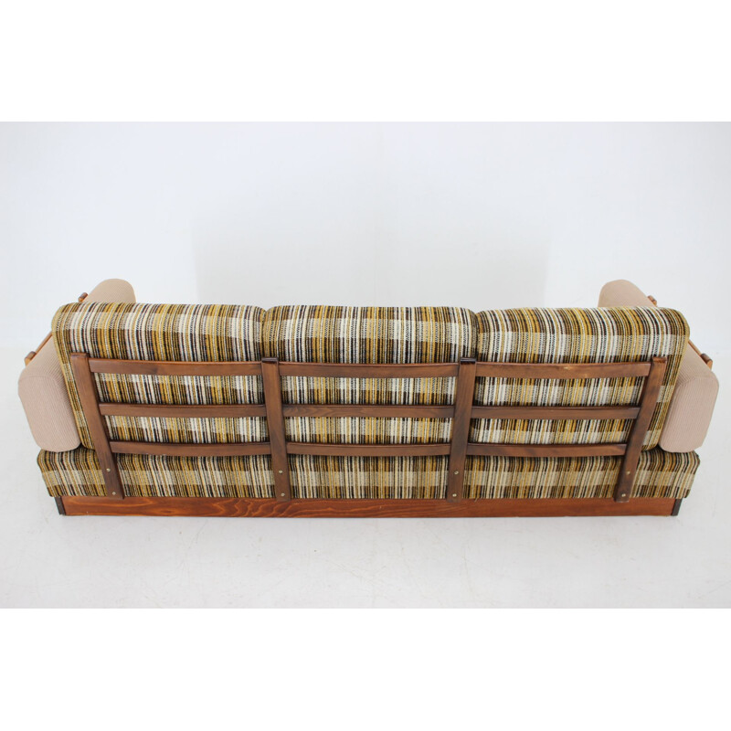 Vintage three seater sofa by Drevotvar, Czechoslovakia 1970s