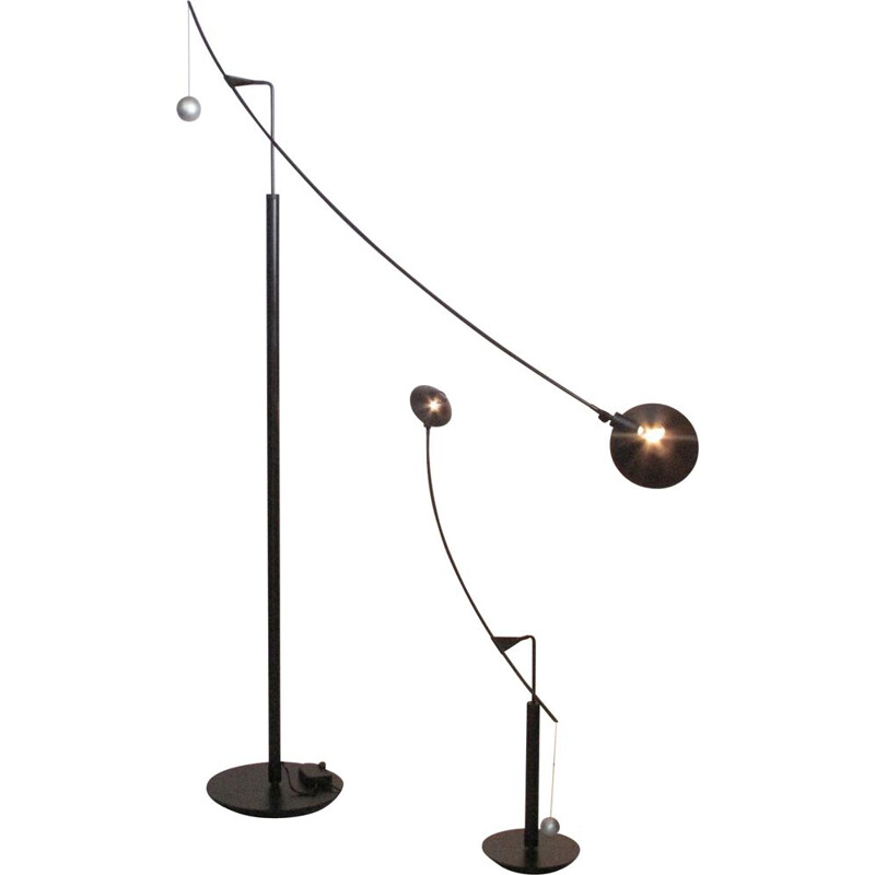 Paire de lampadaires vintage Nestore Terra de Carlo Forcolini pour Artemide