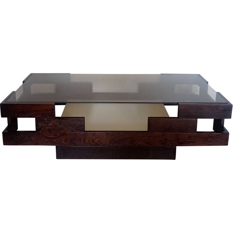 Vintage coffee table in exotic wood, 1960