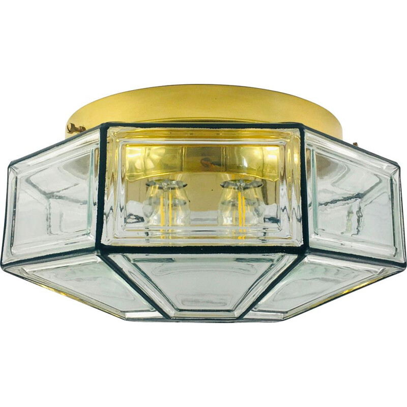 Vintage Duitse achthoekige plafondlamp van Limburg, 1960