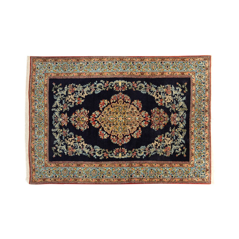 Vintage wool Ghom rug, Persia 1960s