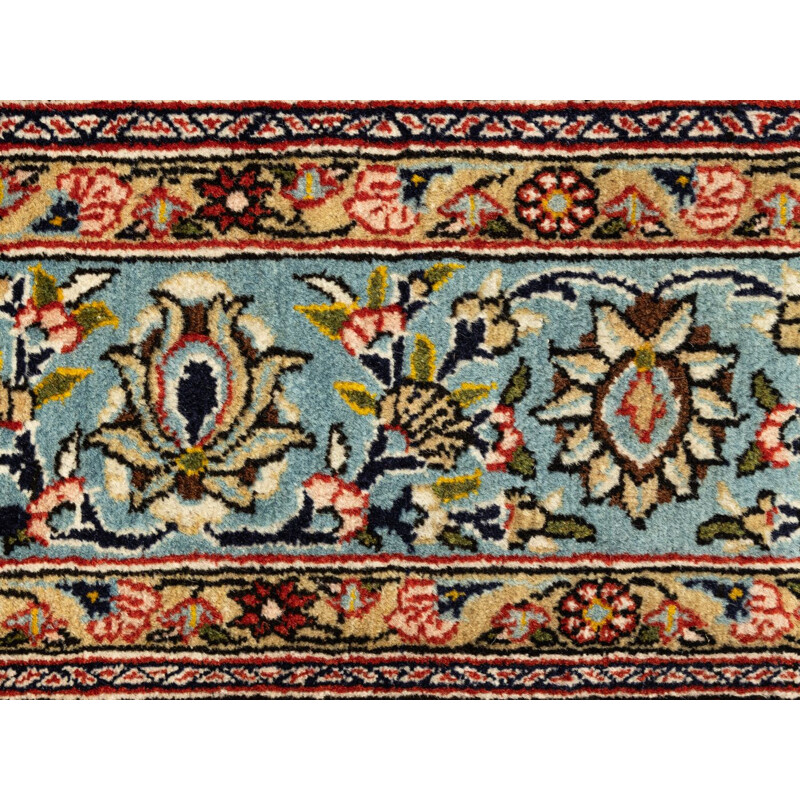 Vintage wollen Ghom tapijt, Perzië 1960