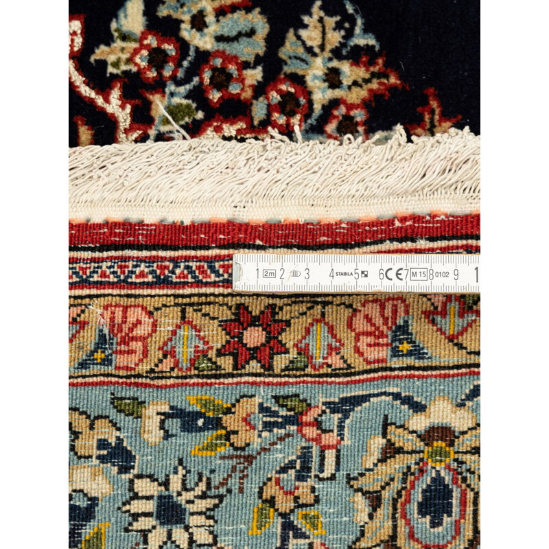 Vintage wollen Ghom tapijt, Perzië 1960