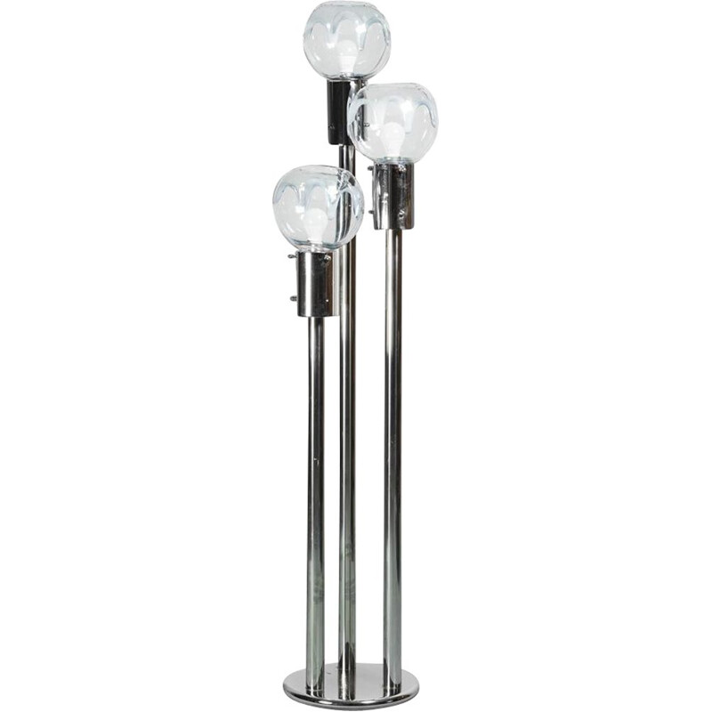 Vintage chrome-plated metal floor lamp by Toni Zuccheri, 1970