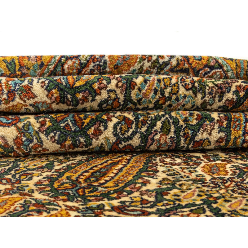 Vintage Ghom tapijt, Perzië 1960