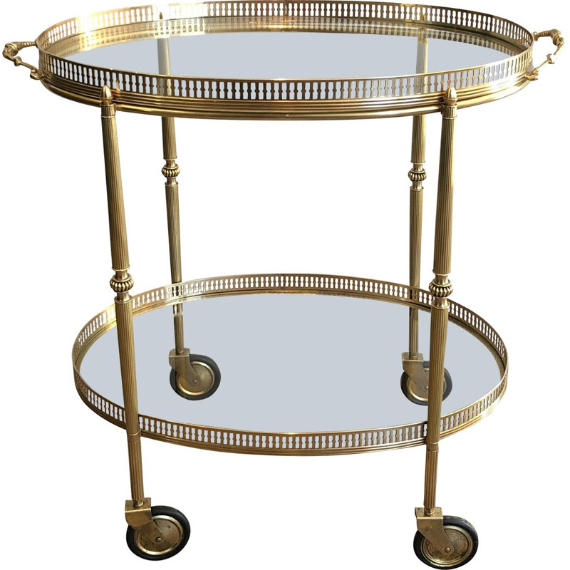 Vintage brass serving table, 1940