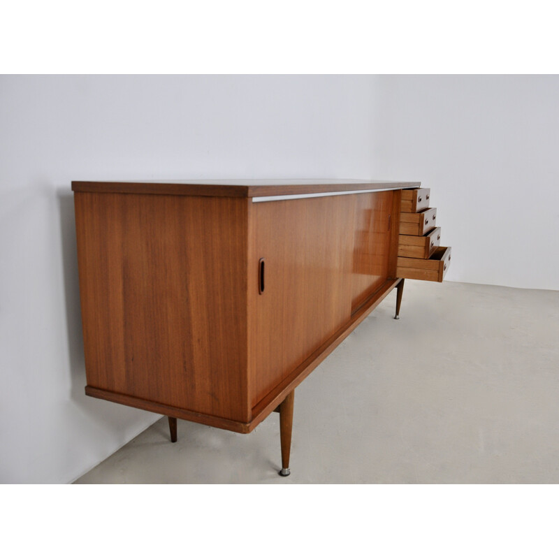 Vintage Dutch sideboard with 2 sliding doors, 1960