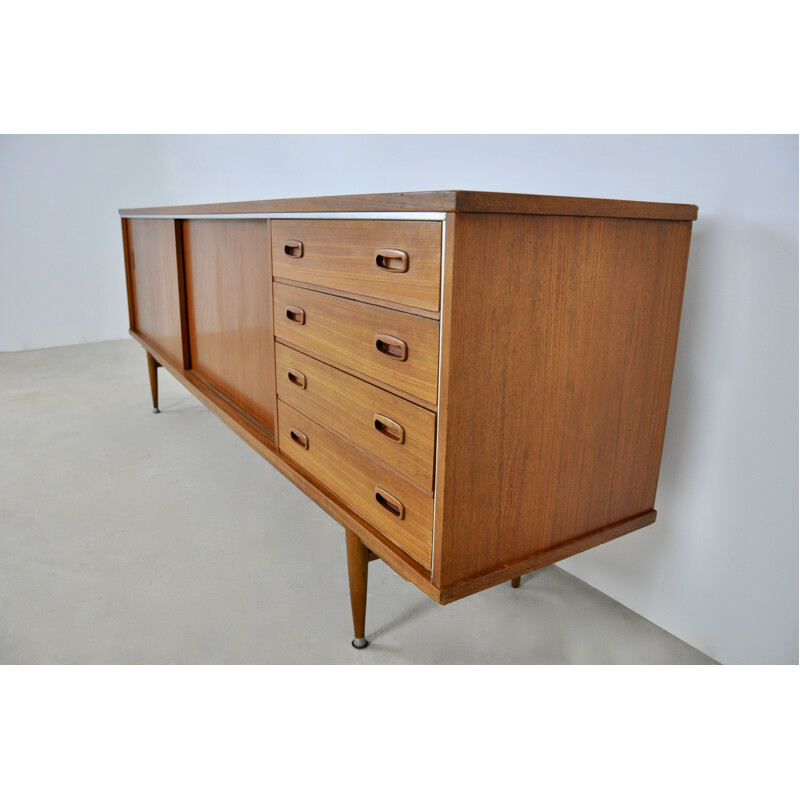 Vintage Dutch sideboard with 2 sliding doors, 1960