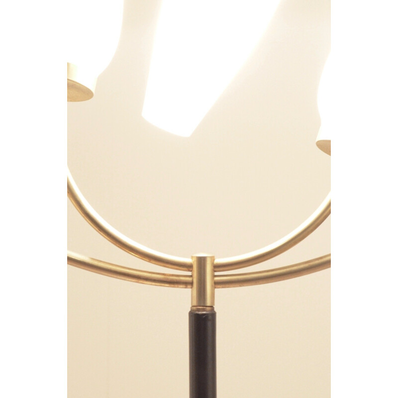 Arlus lamp in metal, brass and opal glass - 1950s