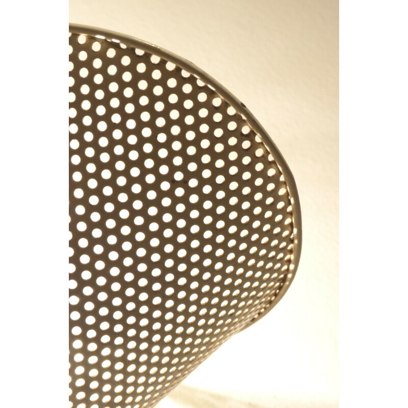 Wall lamp in brass and perforated metal - 1950s