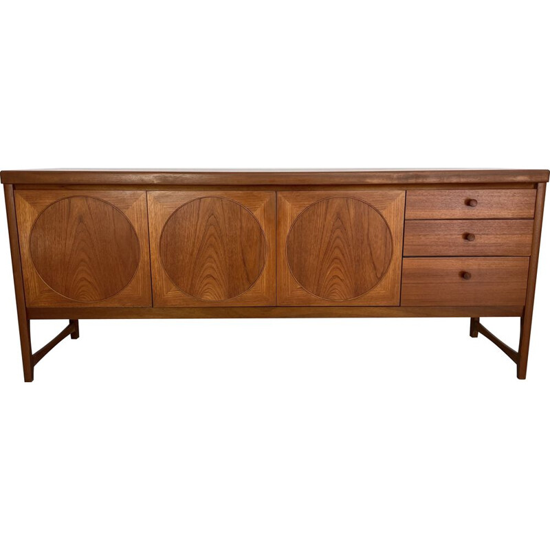 Vintage Nathan "Circle" sideboard with the circles on the doors, England 1960s